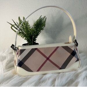 Burberry Cream and Brown Shoulder Bag